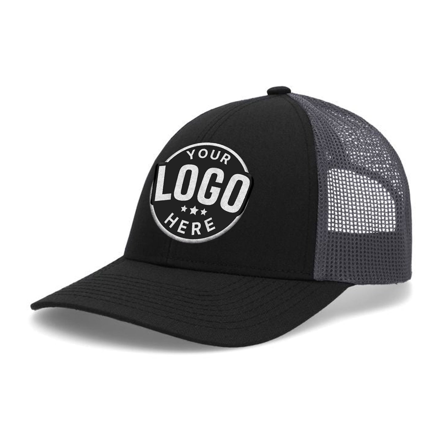 Custom Embroidered Pacific Headwear P114 Low-Pro Trucker Cap - Flat Embroidery
