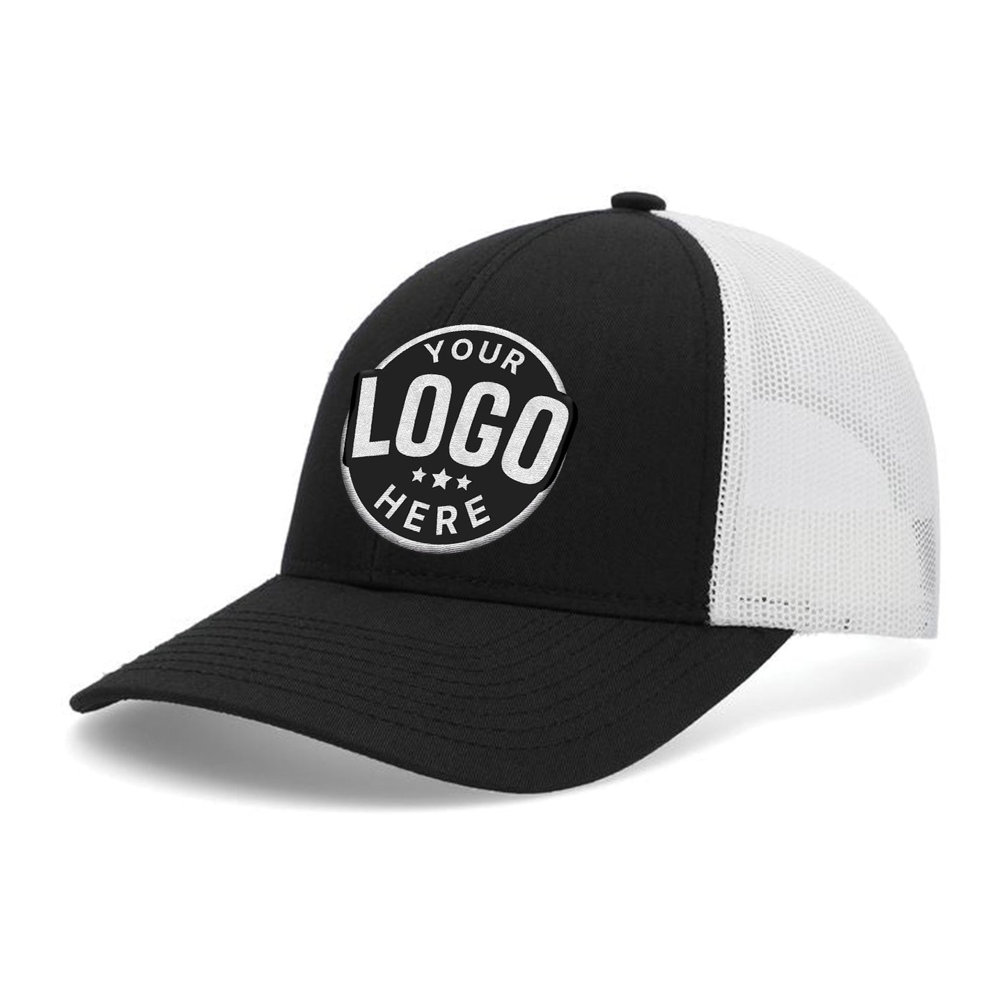 Custom Embroidered Pacific Headwear P114 Low-Pro Trucker Cap - Flat Embroidery