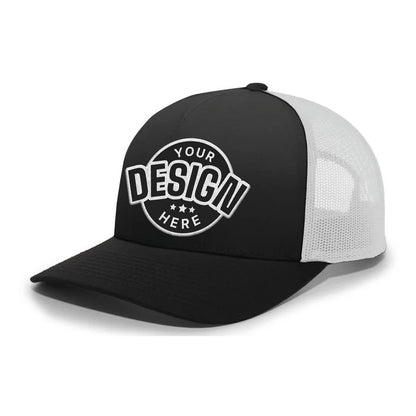 Custom Embroidered Pacific Headwear 105C 5-Panel Trucker Hat Snapback Cap - Flat Embroidery