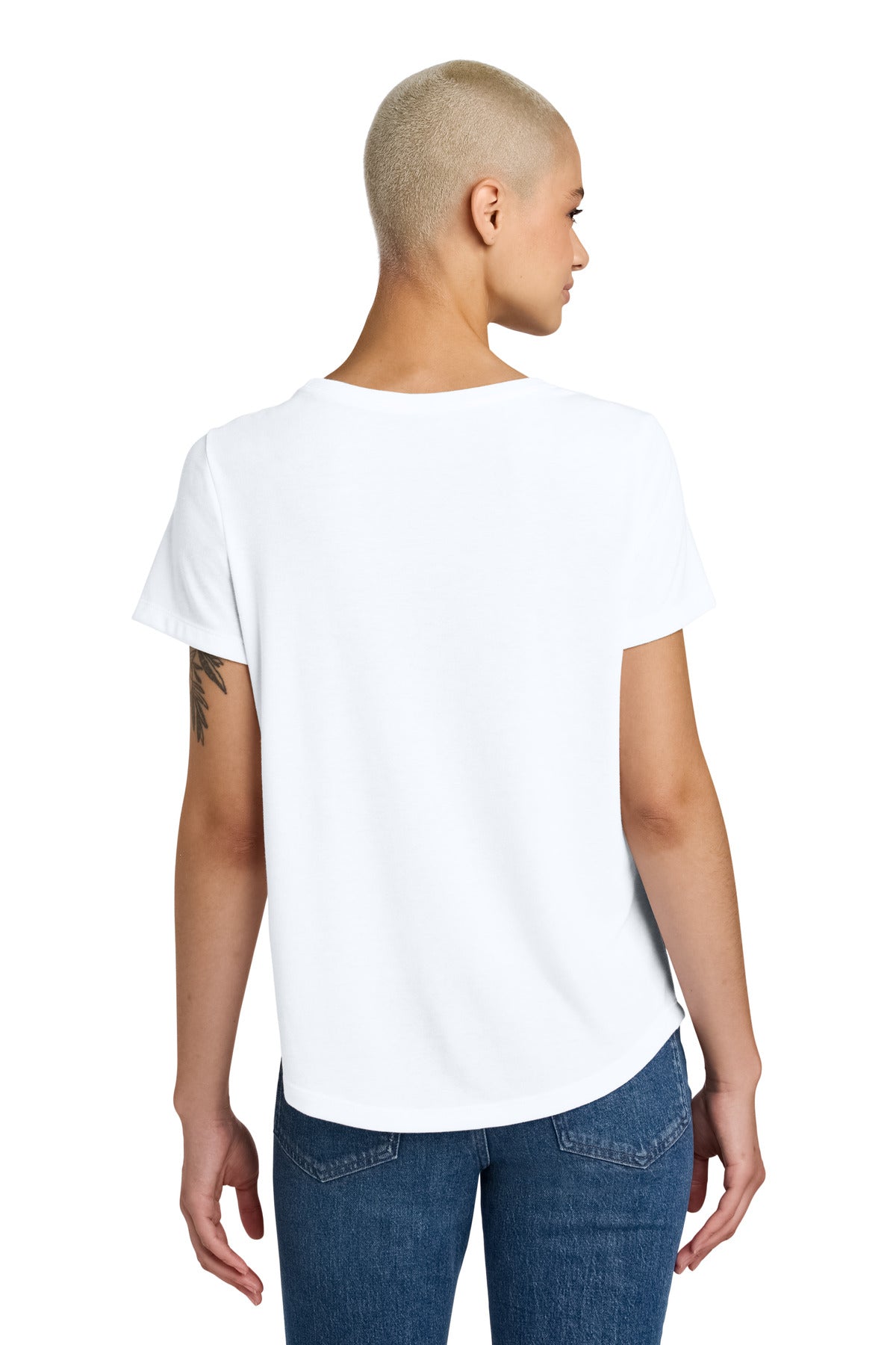 BrtWhite Allmade Women's Relaxed Tri-Blend Scoop Neck Tee AL2015