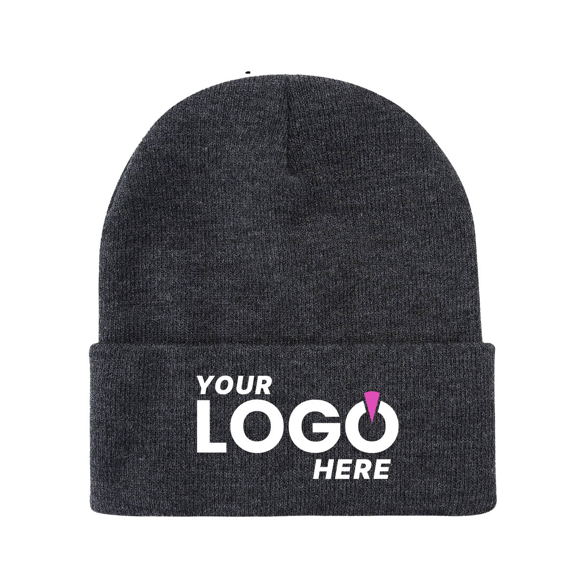Custom Embroidered Unbranded Long Knit Beanie with Logo