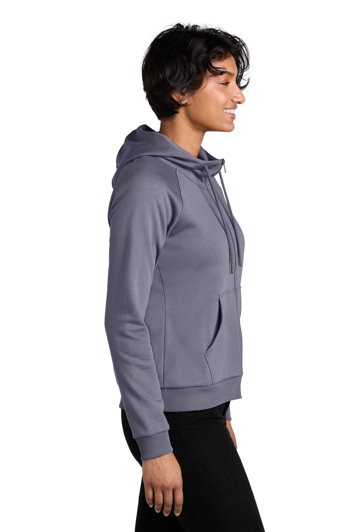 CosmicPrpl Allmade Women's Organic CVC Fleece Full-Zip Hoodie AL5003