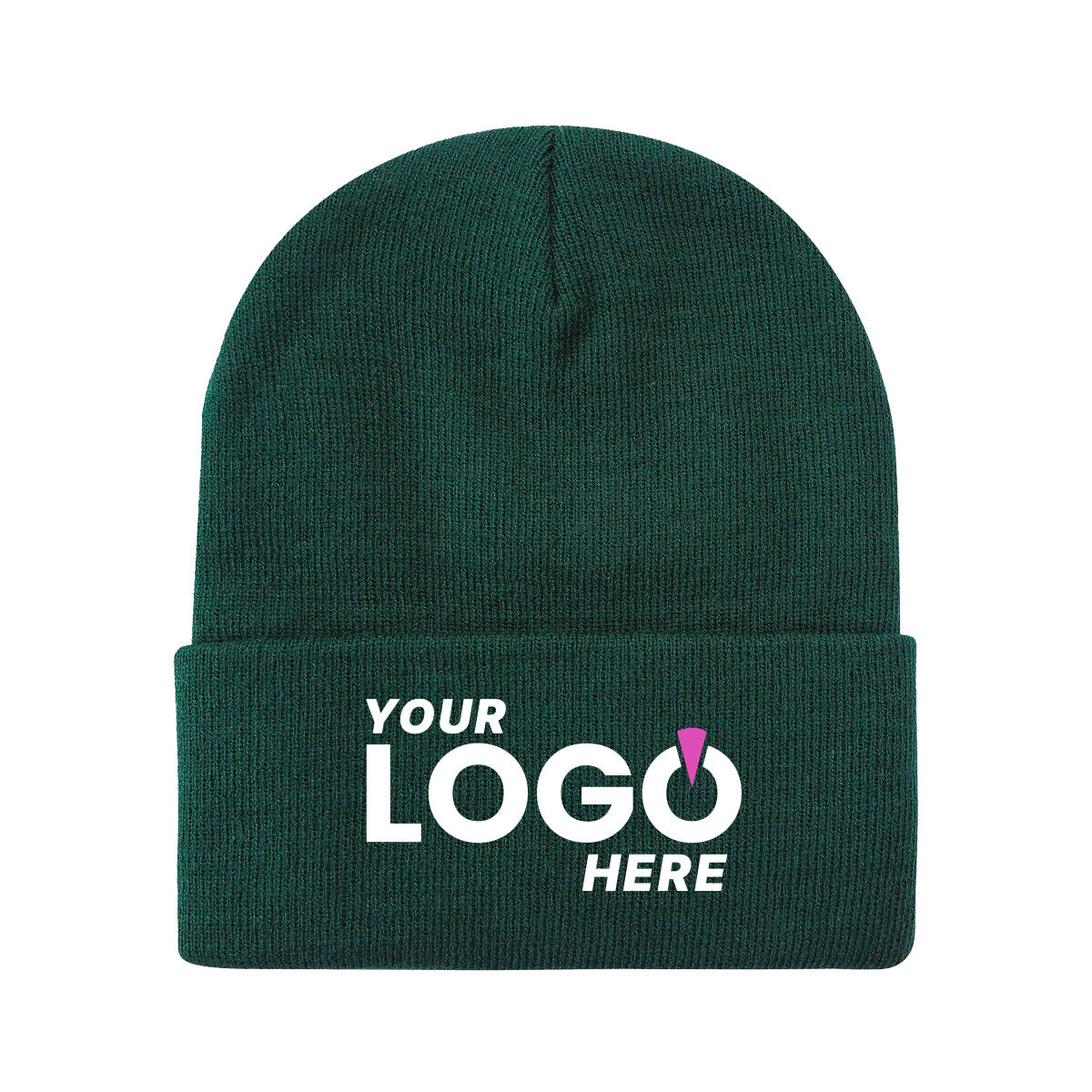 Custom Embroidered Unbranded Long Knit Beanie with Logo