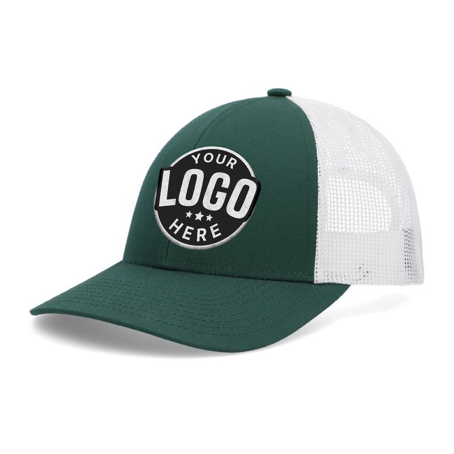 Custom Embroidered Pacific Headwear P114 Low-Pro Trucker Cap - Flat Embroidery
