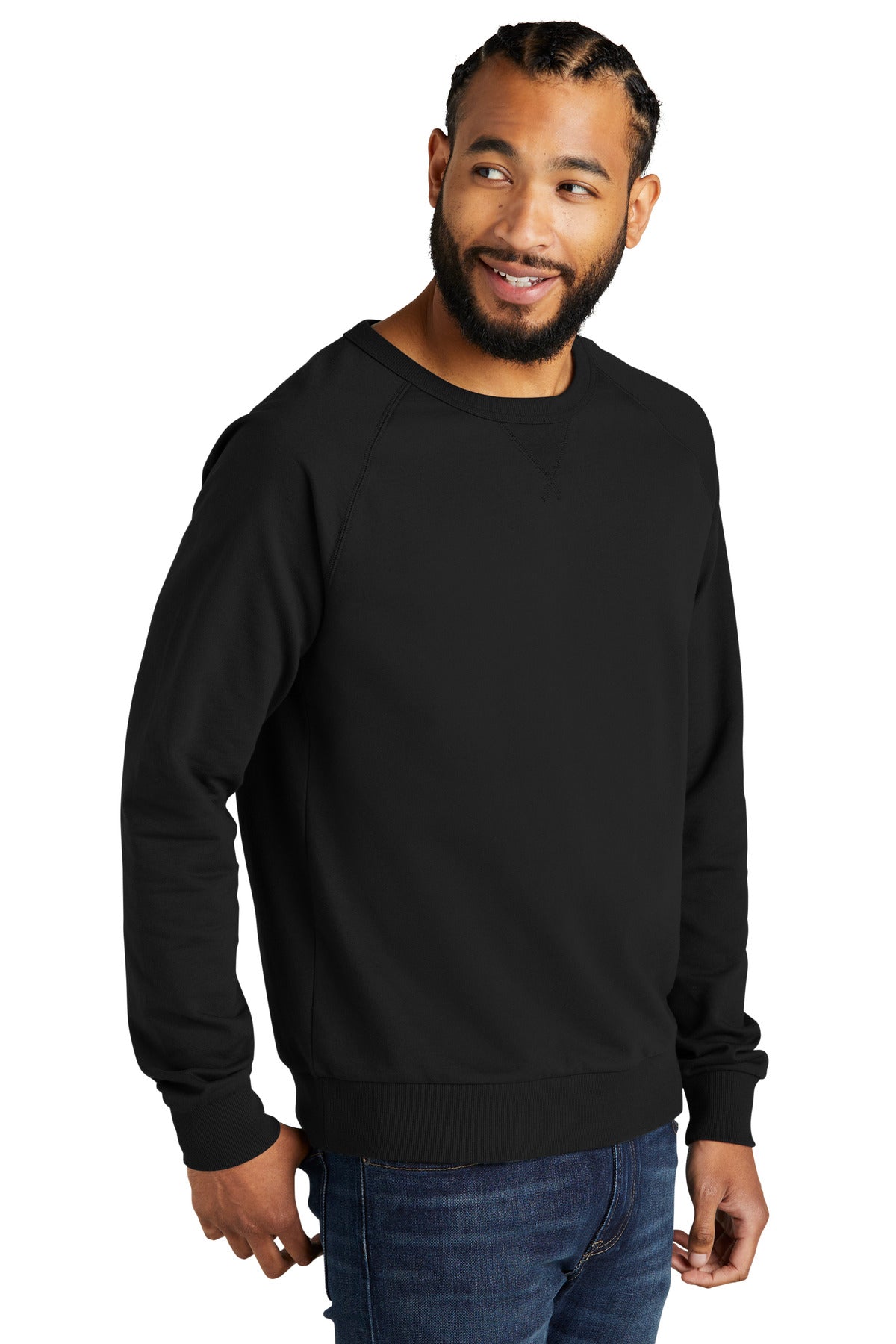 DeepBlack Allmade Unisex Organic French Terry Crewneck Sweatshirt AL4004