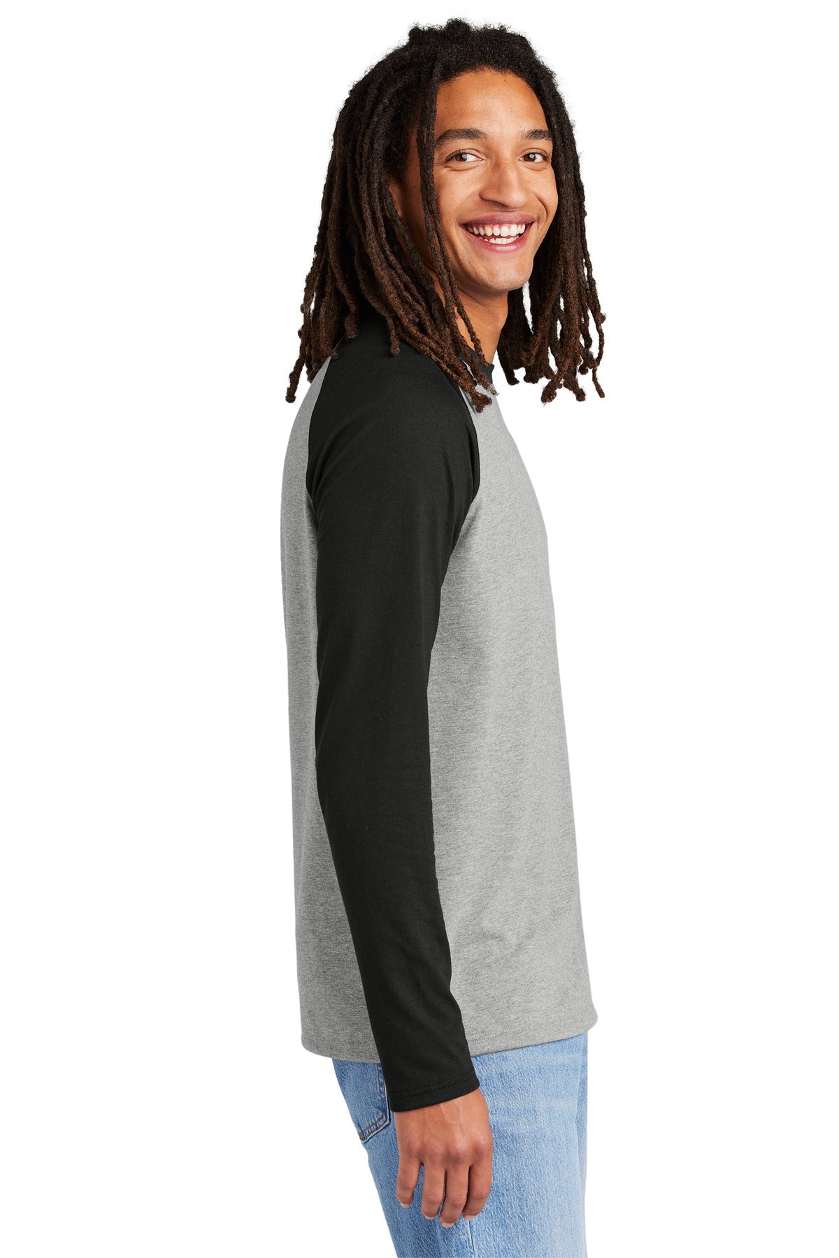 DpBk/AlumG Allmade Unisex Tri-Blend Long Sleeve Colorblock Raglan AL6009