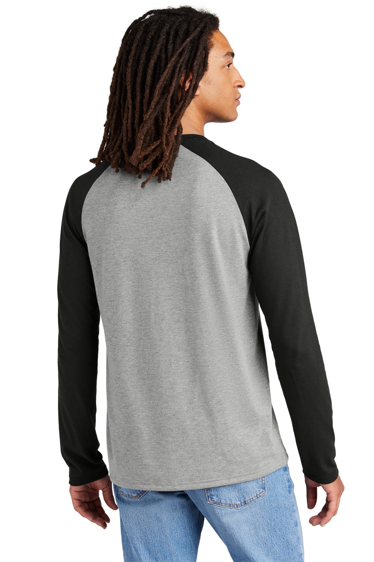 DpBk/AlumG Allmade Unisex Tri-Blend Long Sleeve Colorblock Raglan AL6009