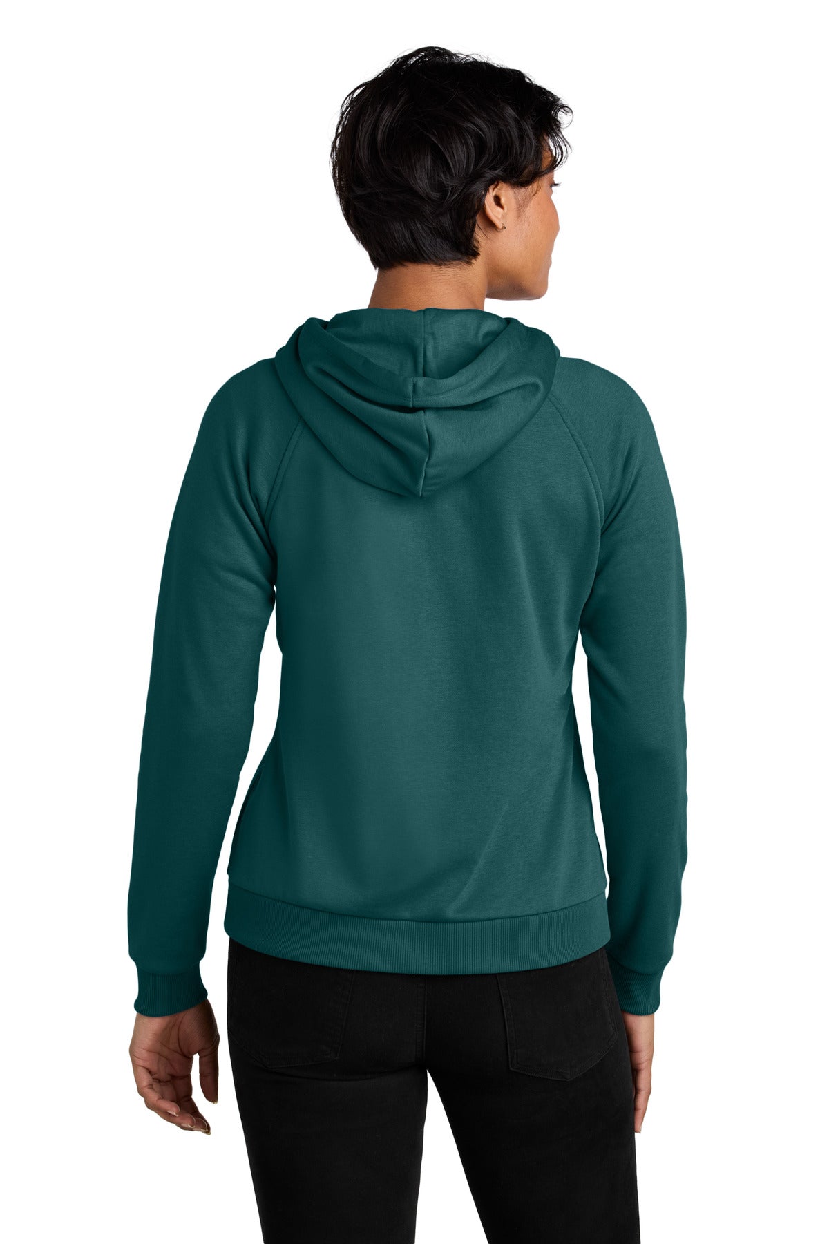 DpSeaGreen Allmade Women's Organic CVC Fleece Full-Zip Hoodie AL5003