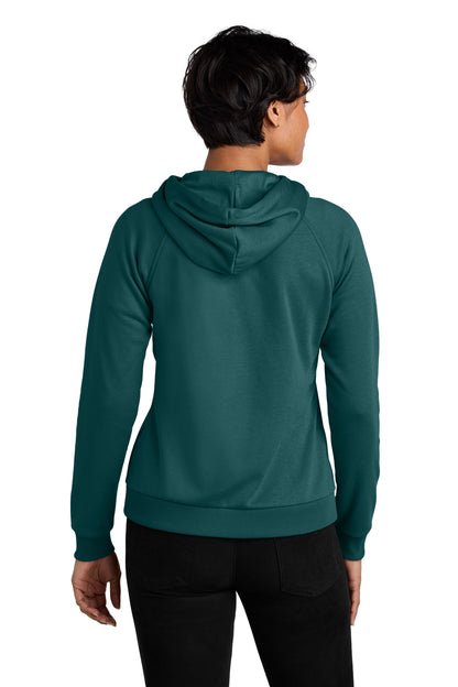 DpSeaGreen Allmade Women's Organic CVC Fleece Full-Zip Hoodie AL5003