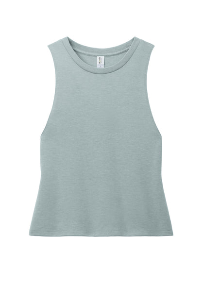 Front View of AlumGrey Allmade Women's Tri-Blend Muscle Tank AL2020