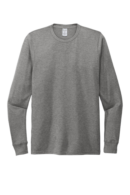 Front View of Aluminum Grey Allmade Unisex Tri-Blend Long Sleeve Tee AL6004