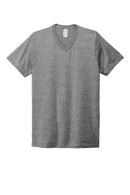 Front View of Aluminum Grey Allmade Unisex Tri-Blend V-Neck Tee AL2014