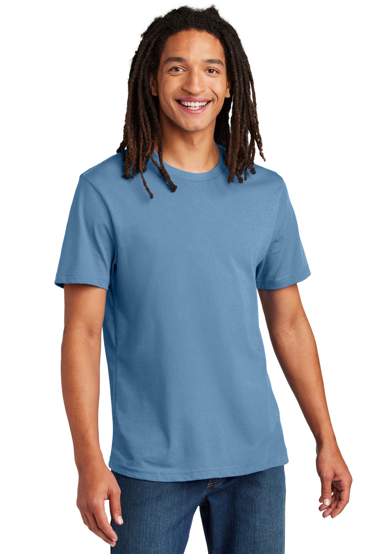 Front View of ArcticBlue Allmade Unisex Heavyweight Recycled Cotton Tee AL3000