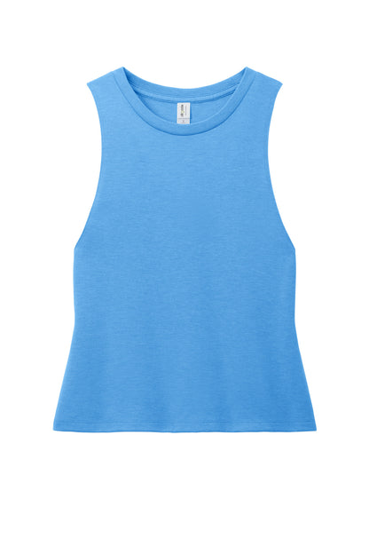 Front View of AzureBlue Allmade Women's Tri-Blend Muscle Tank AL2020