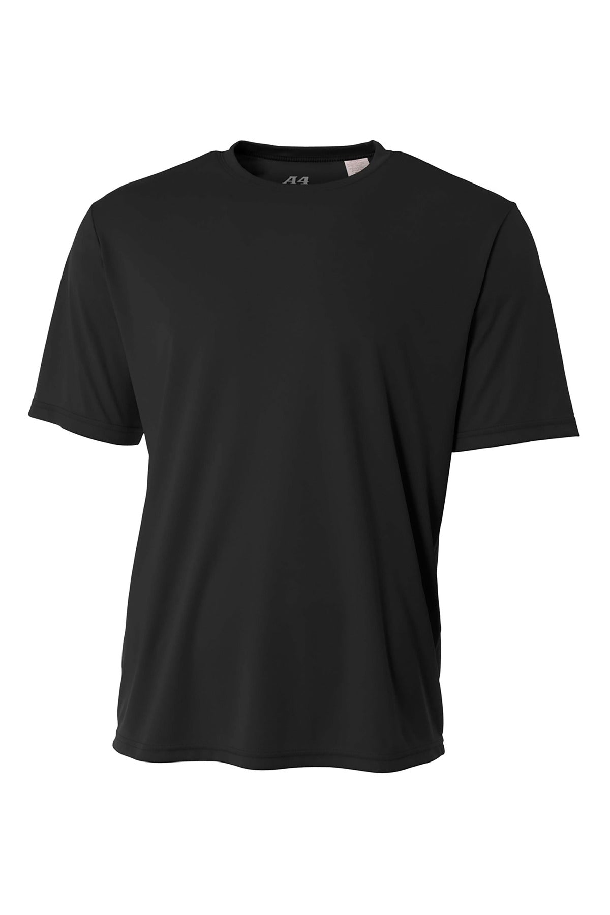 Front View of Black A4 Sprint Performance Tee A4N3402