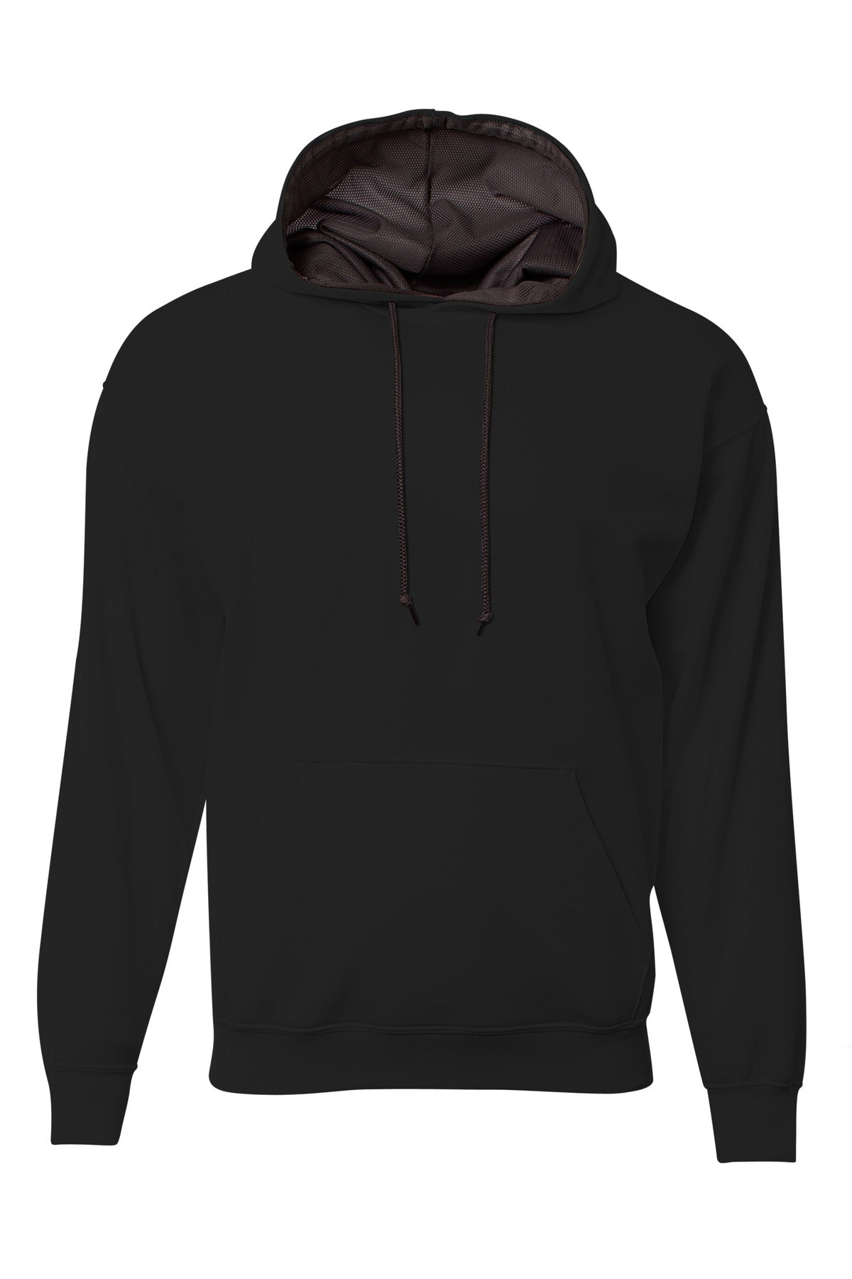 Front View of Black A4 Sprint Tech Fleece Hoodie A4N4279