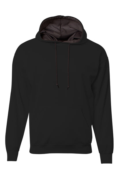 Front View of Black A4 Sprint Tech Fleece Hoodie A4N4279
