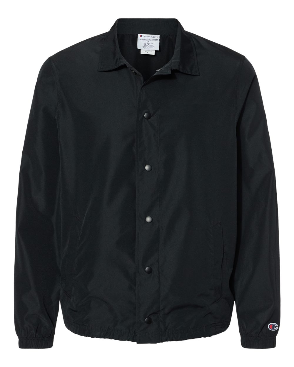 Front View of Black Coach's Jacket - CO126