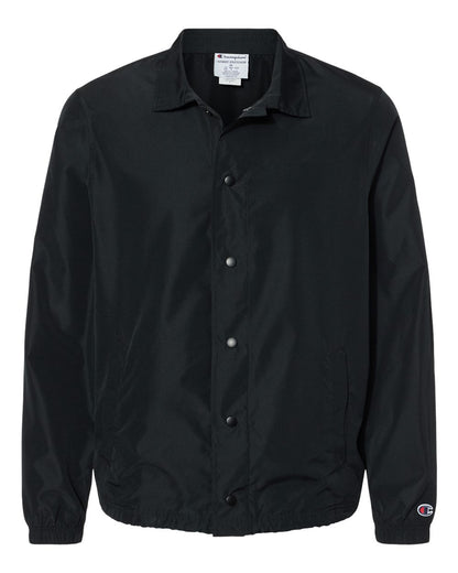 Front View of Black Coach's Jacket - CO126