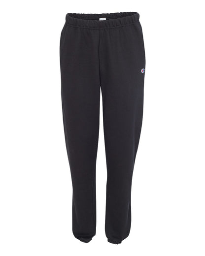 Front View of Black Reverse Weave® Sweatpants - RW10