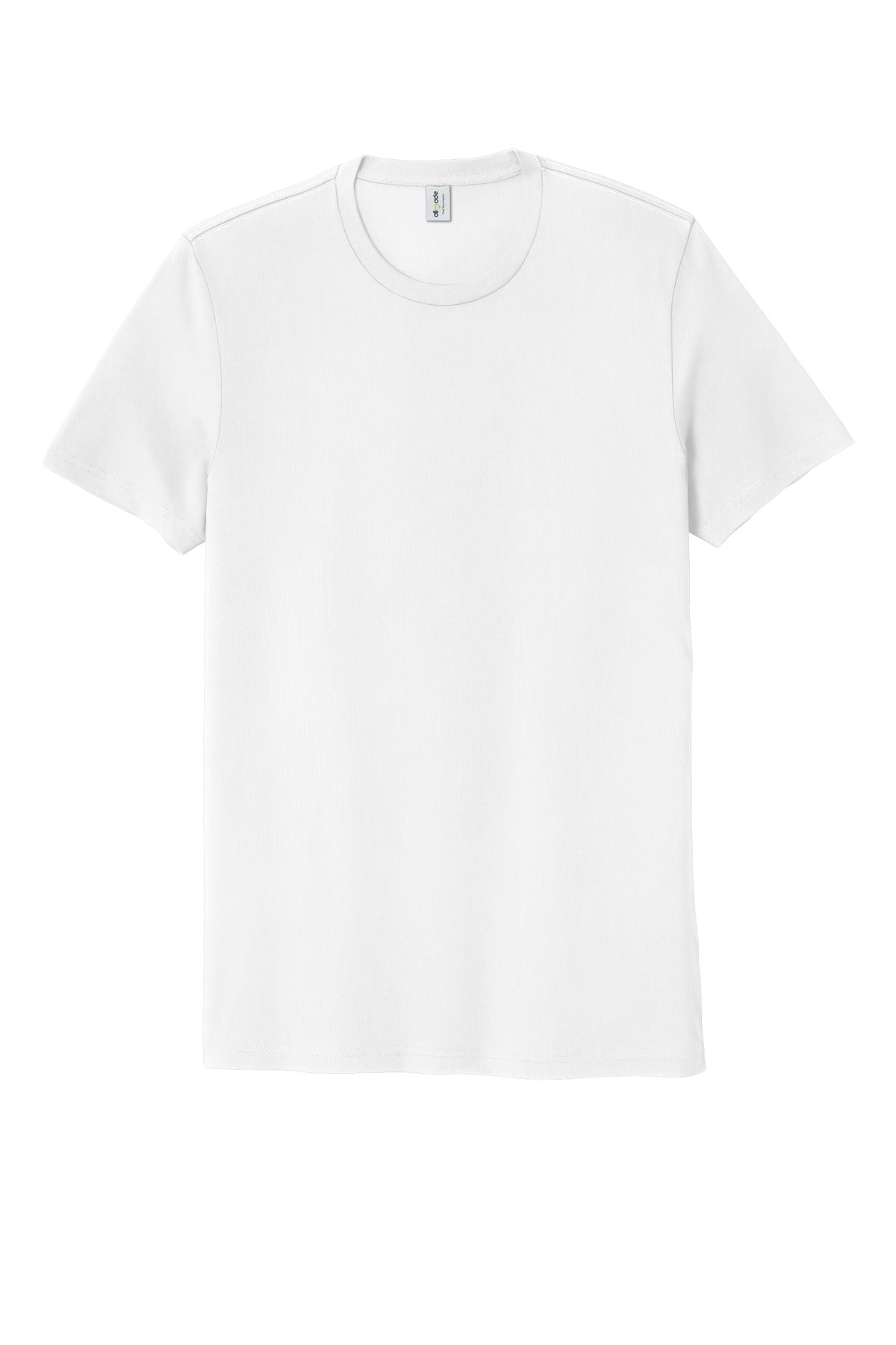 Front View of BrtWhite Allmade Unisex Organic Cotton Tee. AL2100