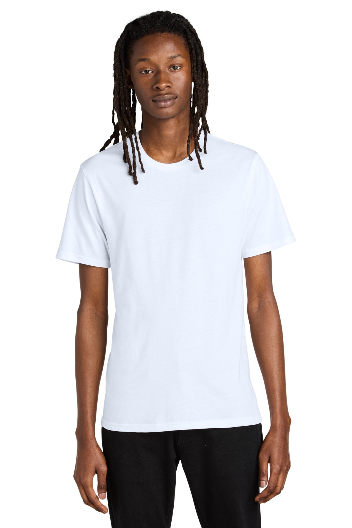 Front View of BrtWhite Allmade Unisex Organic Cotton Tee. AL2100