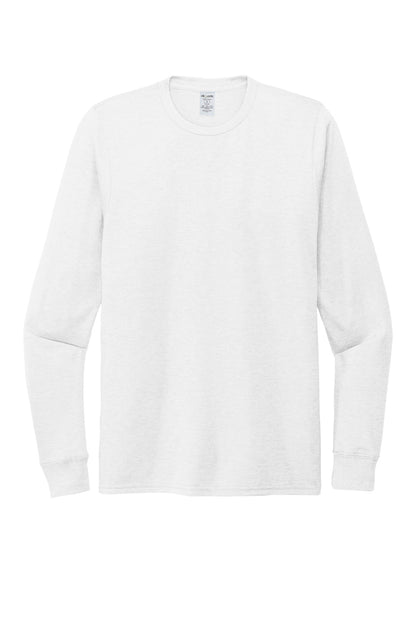 Front View of BrtWhite Allmade Unisex Tri-Blend Long Sleeve Tee AL6004