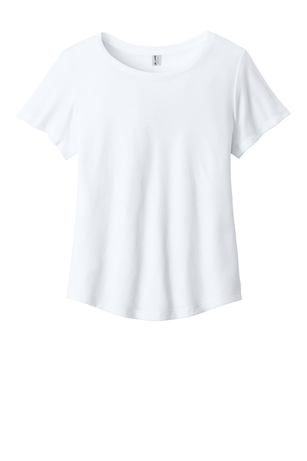 Front View of BrtWhite Allmade Women's Relaxed Tri-Blend Scoop Neck Tee AL2015