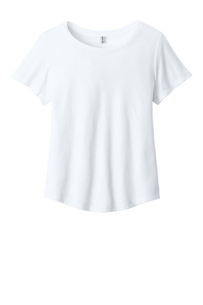 Front View of BrtWhite Allmade Women's Relaxed Tri-Blend Scoop Neck Tee AL2015