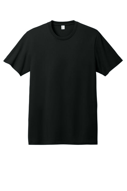 Front View of DeepBlack Allmade Unisex Heavyweight Recycled Cotton Tee AL3000