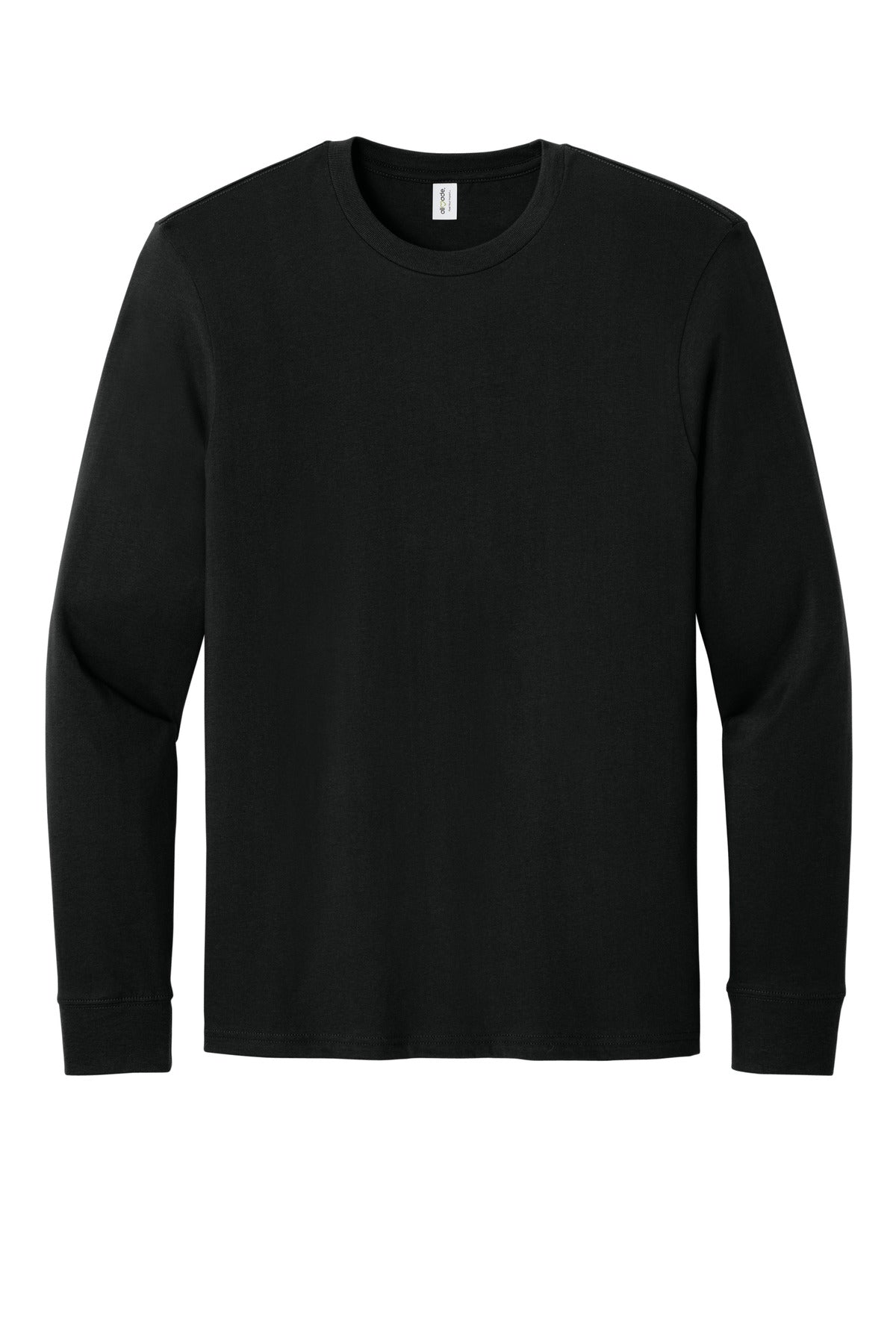 Front View of DeepBlack Allmade Unisex Long Sleeve Organic Cotton Tee AL6104