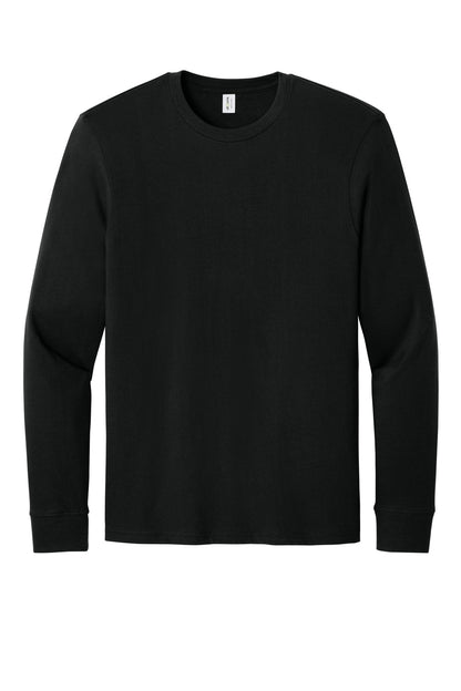 Front View of DeepBlack Allmade Unisex Long Sleeve Organic Cotton Tee AL6104