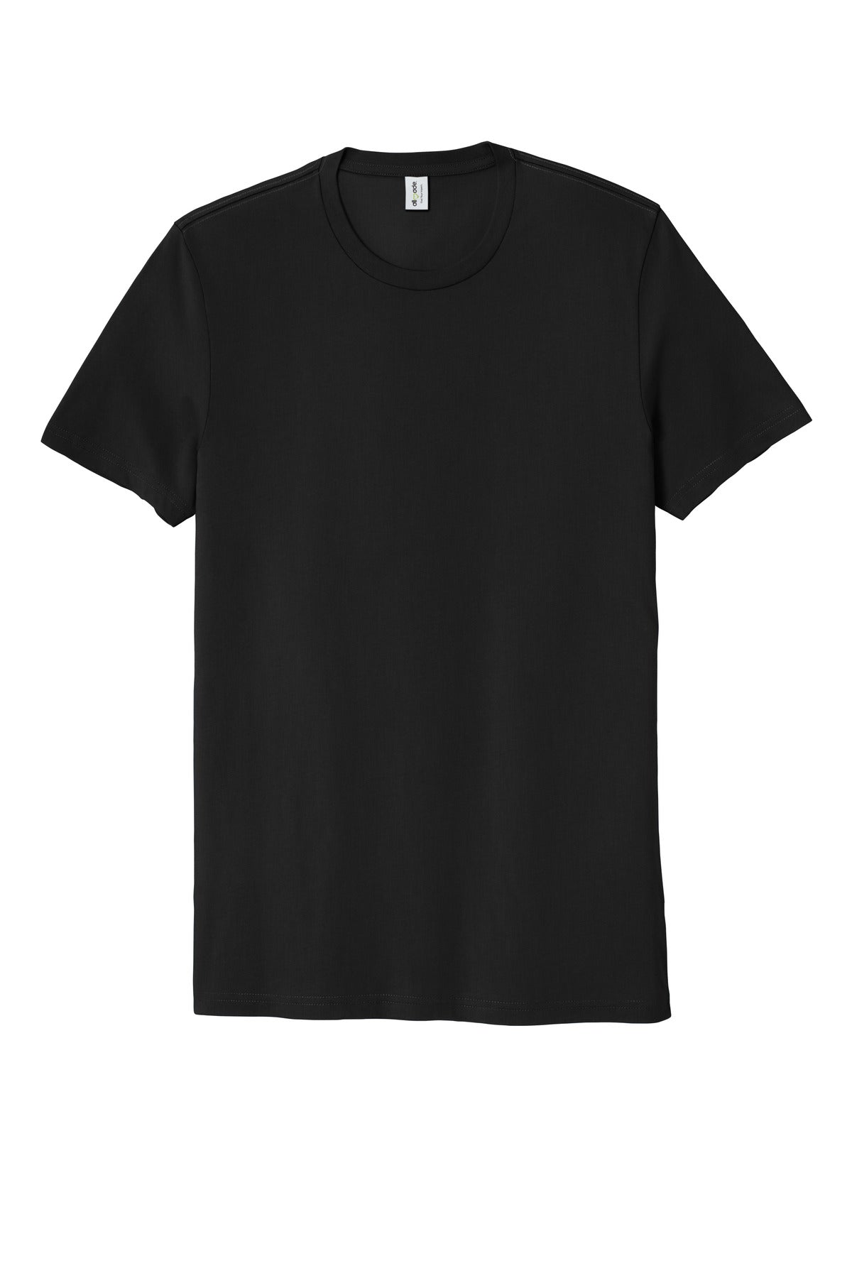 Front View of DeepBlack Allmade Unisex Organic Cotton Tee. AL2100