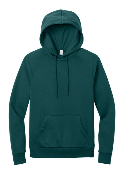 Front View of DpSeaGreen Allmade Unisex Organic CVC Fleece Pullover Hoodie AL5000