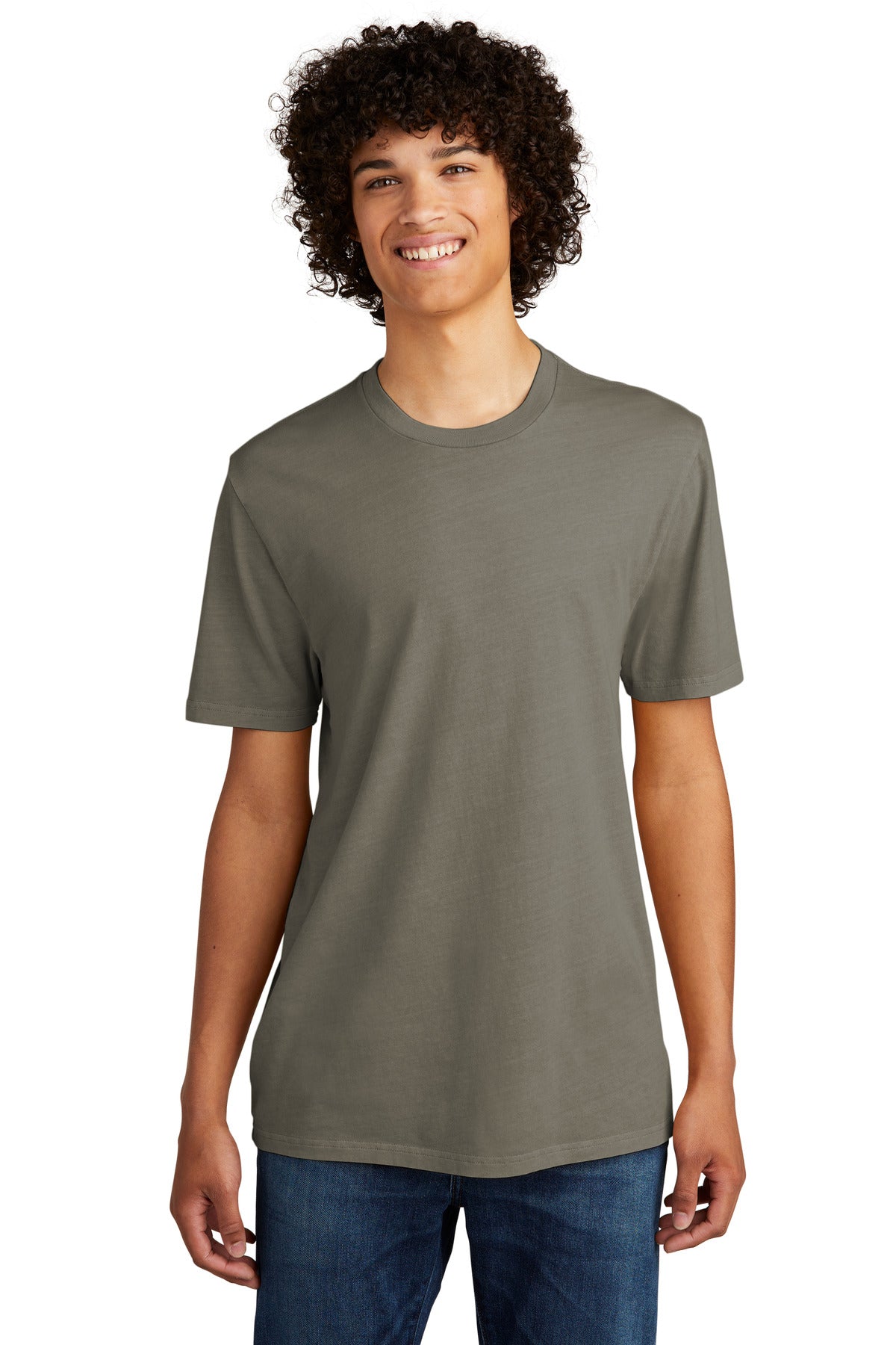 Front View of DrftwdGrey Allmade Unisex Mineral Dye Organic Cotton Tee AL2400