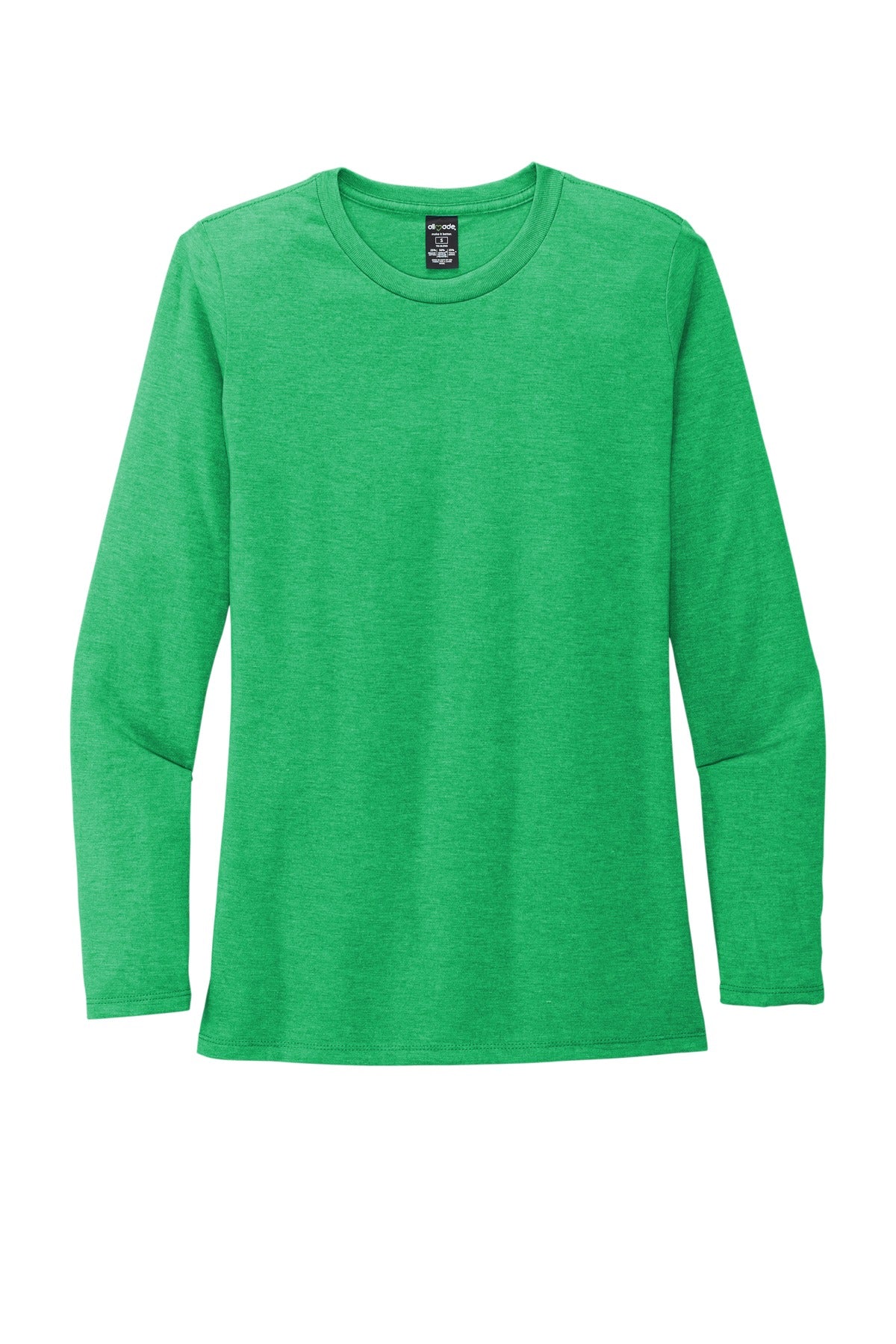 Front View of Enviro Green Allmade Women's Tri-Blend Long Sleeve Tee AL6008