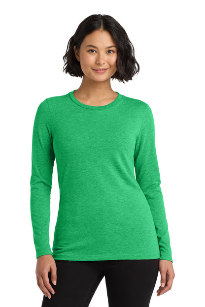 Front View of Enviro Green Allmade Women's Tri-Blend Long Sleeve Tee AL6008