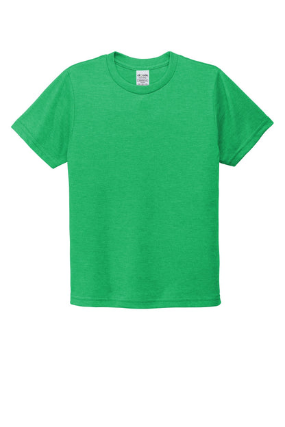 Front View of Enviro Green Allmade Youth Tri-Blend Tee AL207