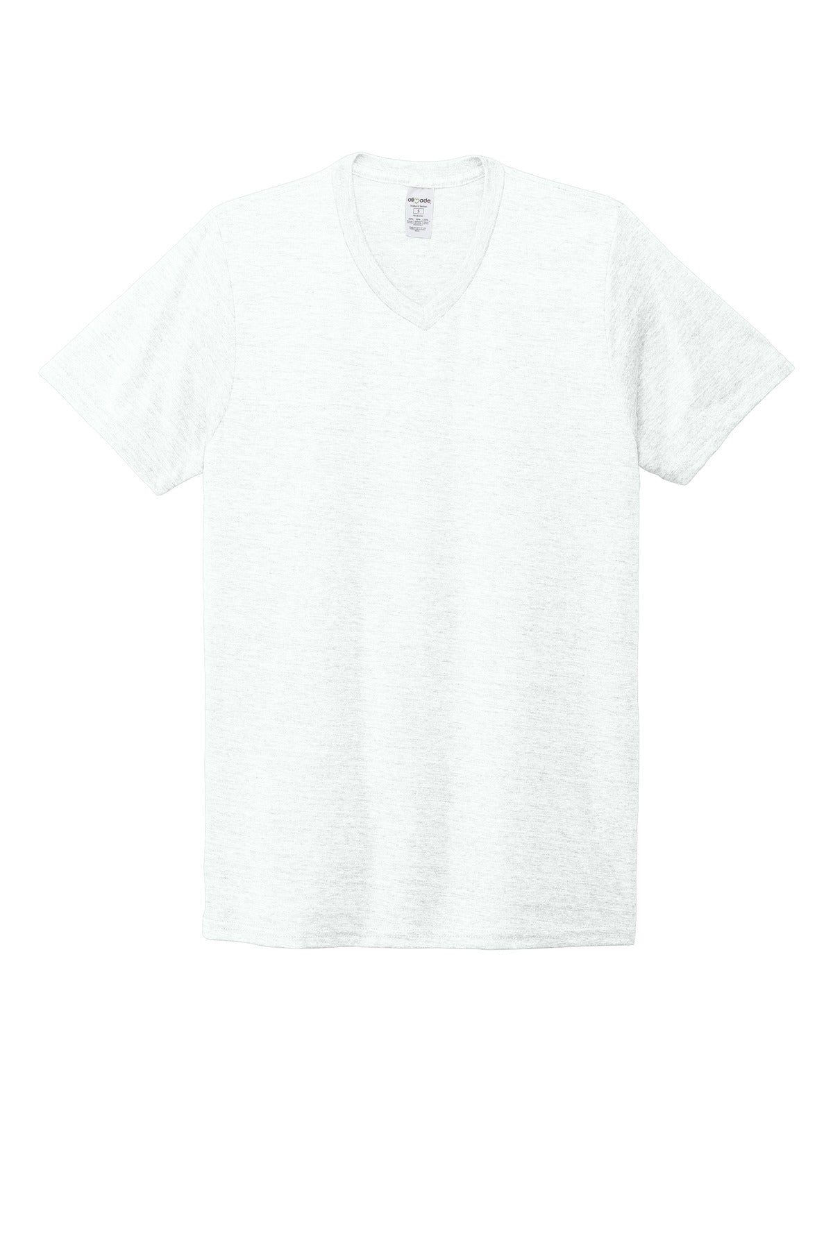 Front View of Fairly White Allmade Unisex Tri-Blend V-Neck Tee AL2014