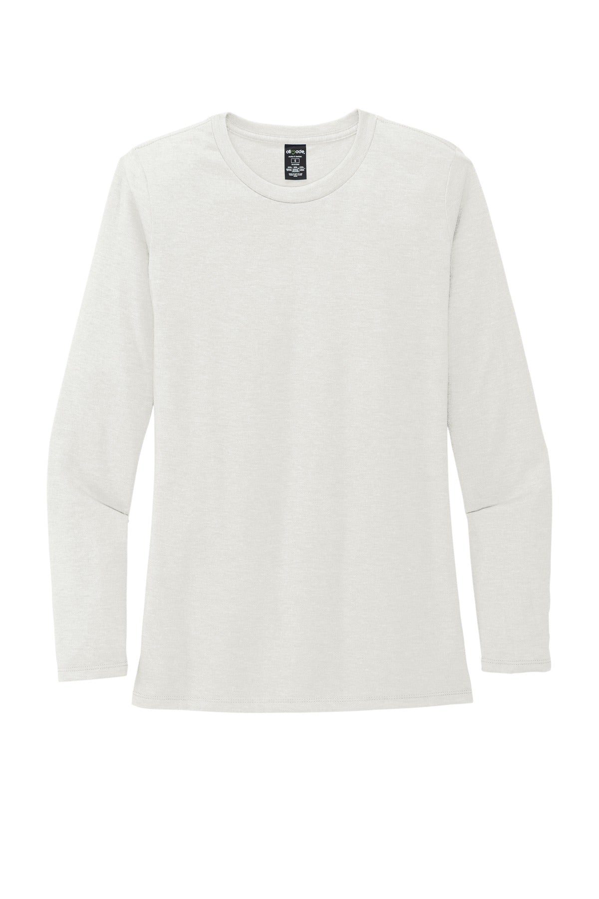 Front View of Fairly White Allmade Women's Tri-Blend Long Sleeve Tee AL6008
