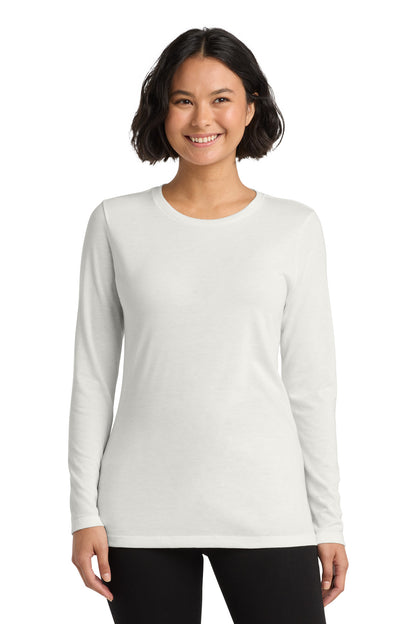 Front View of Fairly White Allmade Women's Tri-Blend Long Sleeve Tee AL6008