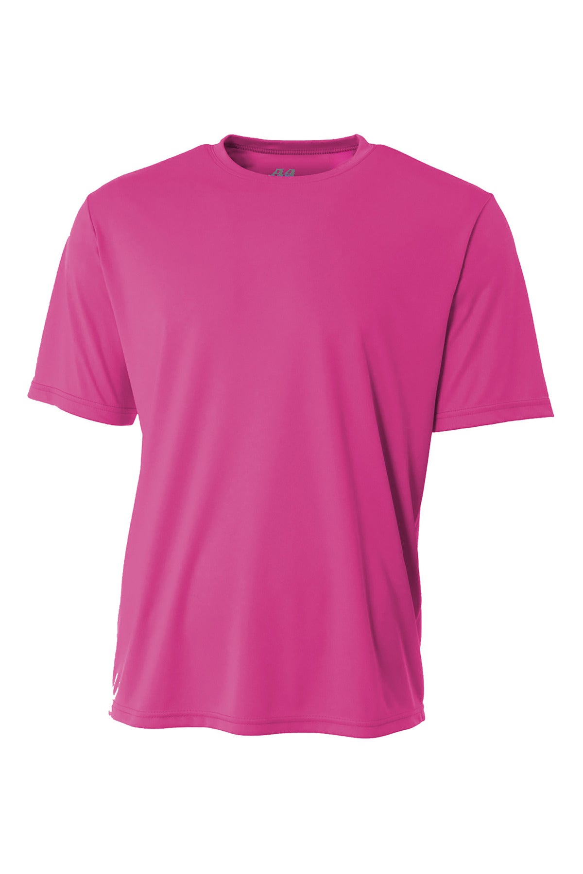 Front View of Fuchsia A4 Cooling Performance Short Sleeve Tee A4N3142