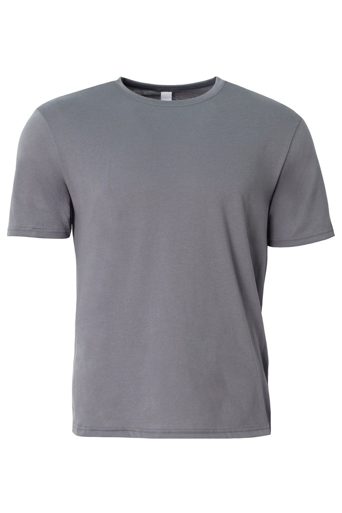 Front View of Graphite A4 Softek Short Sleeve Tee A4N3013