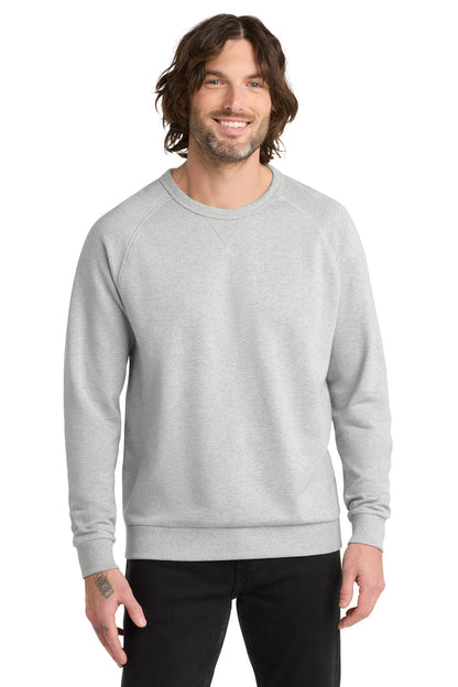 Front View of GrntGryHtr Allmade Unisex Organic French Terry Crewneck Sweatshirt AL4004