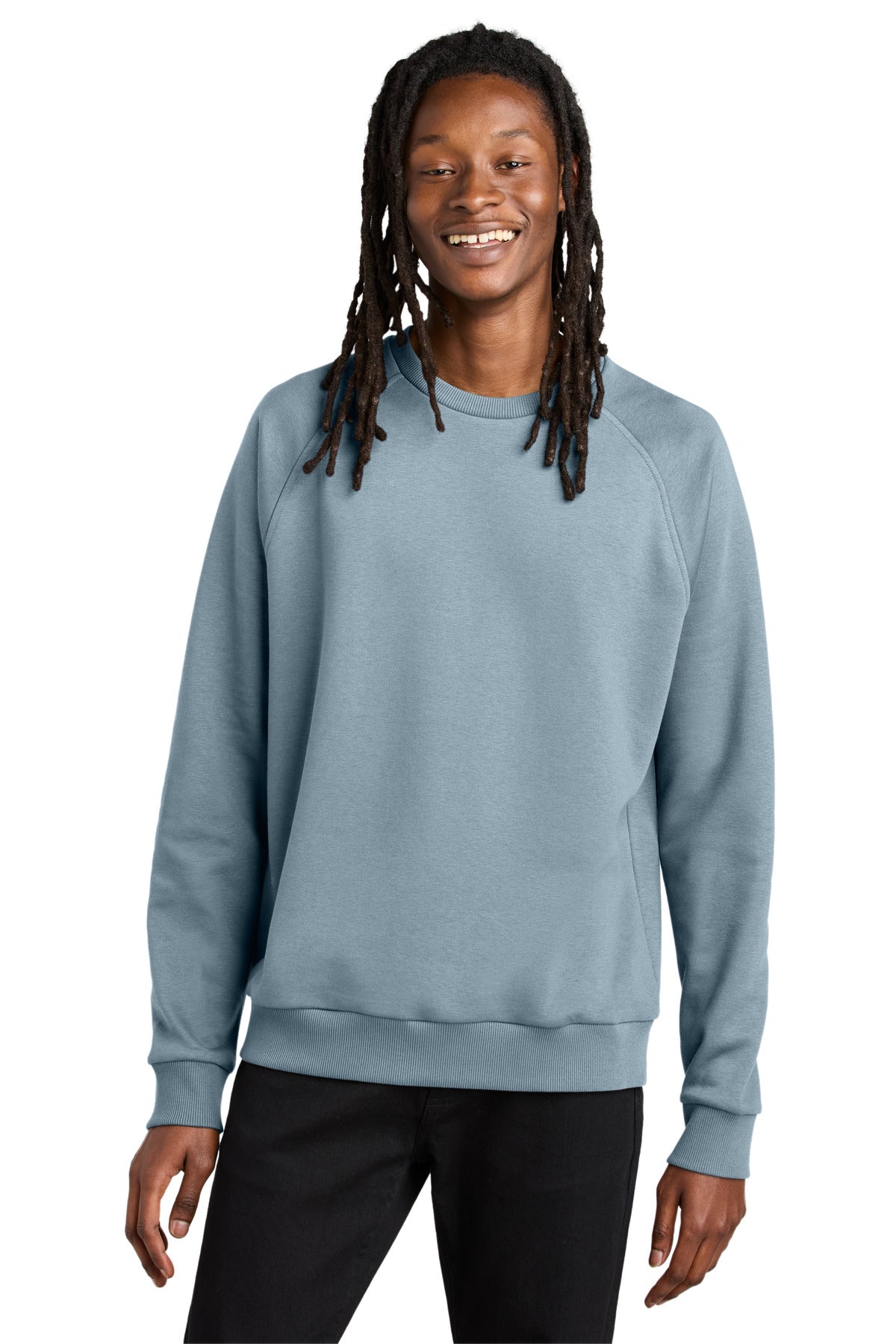 Front View of ILikeUBlue Allmade Unisex Organic CVC Fleece Crewneck Sweatshirt AL5004