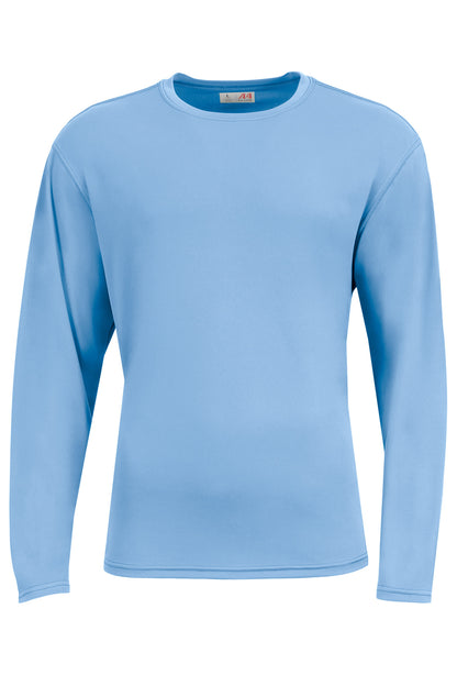 Front View of LightBlue A4 AirFlex Long Sleeve Tee A4N3532
