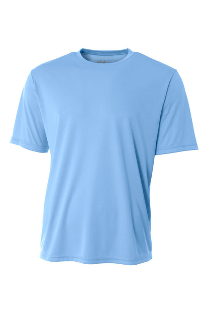 Front View of LightBlue A4 Cooling Performance Short Sleeve Tee A4N3142