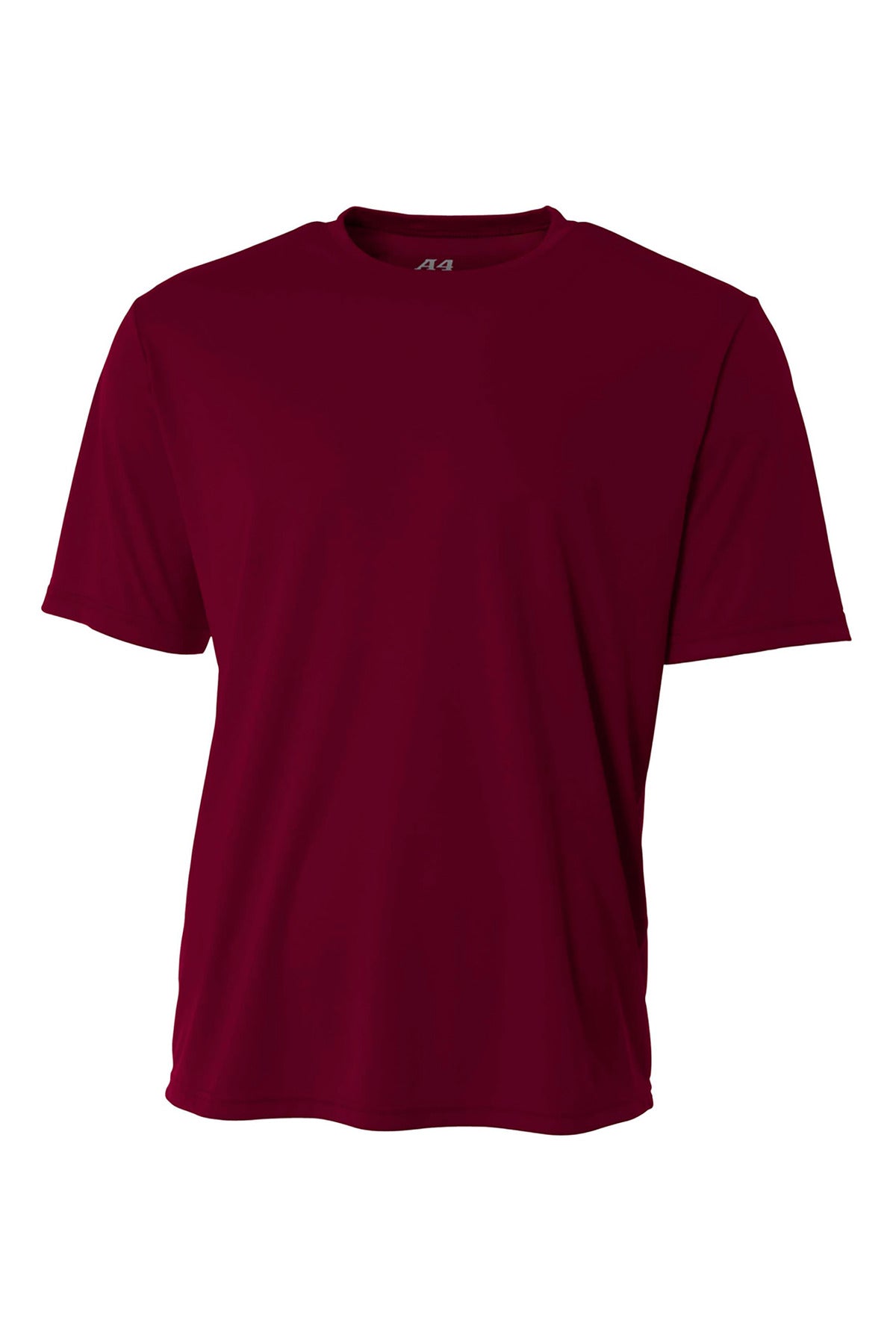 Front View of Maroon A4 Cooling Performance Short Sleeve Tee A4N3142