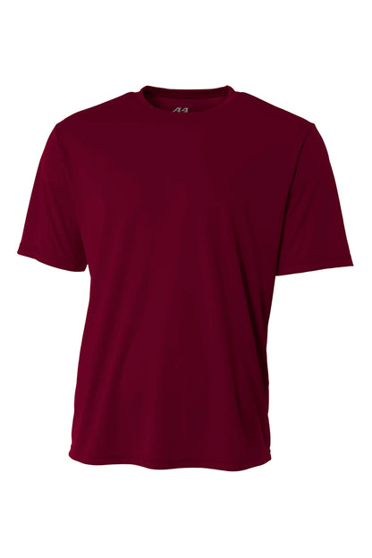 Front View of Maroon A4 Cooling Performance Short Sleeve Tee A4N3142