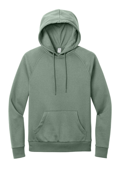 Front View of MatchaGrn Allmade Unisex Organic CVC Fleece Pullover Hoodie AL5000